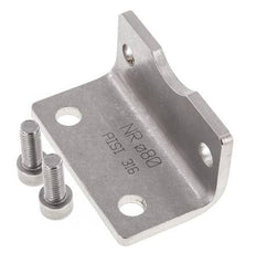 Pied de fixation 80 mm ISO 15552 Acier inoxydable 316 (1.4401)
