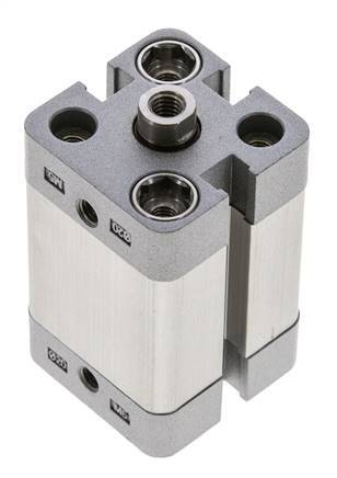 ISO 21287 Vérin Compact à Double Effet 20-20mm - Magnétique