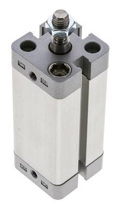 ISO 21287 Vérin Compact à Double Effet 20-50mm - Magnétique - Tige Filetée