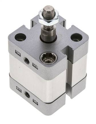 ISO 21287 Compact Double Acting Cylinder 25-10mm - Magnetic - Male Rod