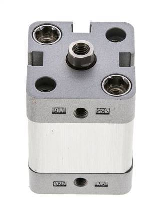 ISO 21287 Compact Double Acting Cylinder 25-15mm - Magnetic