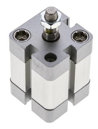 ISO 21287 Vérin Compact à Double Effet 25-15mm - Magnétique - Tige Filetée