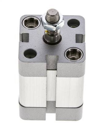 ISO 21287 Vérin Compact à Double Effet 25-15mm - Magnétique - Tige Filetée