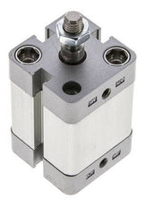 ISO 21287 Vérin Compact à Double Effet 25-20mm - Magnétique - Tige Filetée