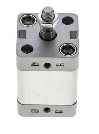 ISO 21287 Vérin Compact à Double Effet 25-20mm - Magnétique - Tige Filetée