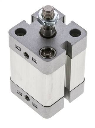 ISO 21287 Vérin Compact à Double Effet 25-20mm - Magnétique - Tige Filetée