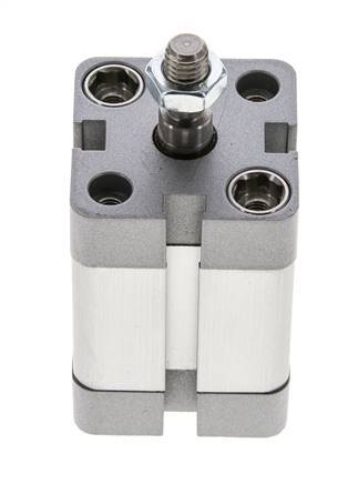 ISO 21287 Vérin Compact à Double Effet 25-20mm - Magnétique - Tige Filetée