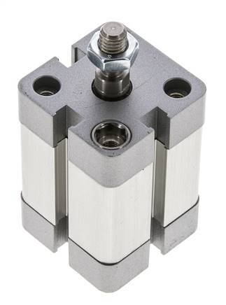 ISO 21287 Vérin Compact à Double Effet 25-20mm - Magnétique - Tige Filetée