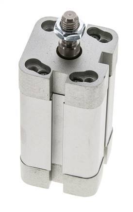 ISO 21287 Vérin Compact à Double Effet 25-37mm - Magnétique - Tige Filetée