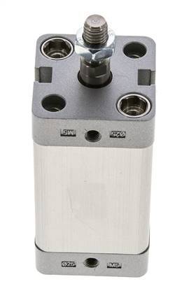 ISO 21287 Vérin Compact à Double Effet 25-40mm - Magnétique - Tige Filetée