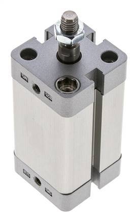 ISO 21287 Vérin Compact à Double Effet 25-40mm - Magnétique - Tige Filetée