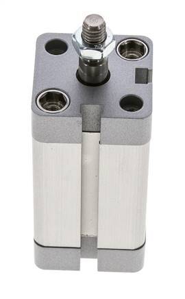 ISO 21287 Vérin Compact à Double Effet 25-40mm - Magnétique - Tige Filetée