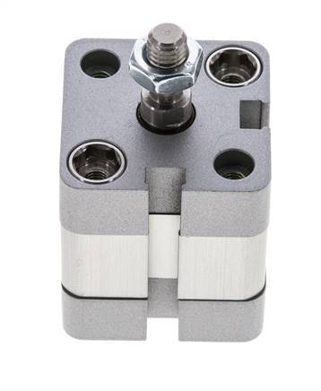 ISO 21287 Vérin Compact à Double Effet 25-5mm - Magnétique - Tige Filetée