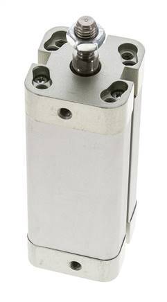 ISO 21287 Vérin Compact à Double Effet 25-60mm - Magnétique - Tige Filetée