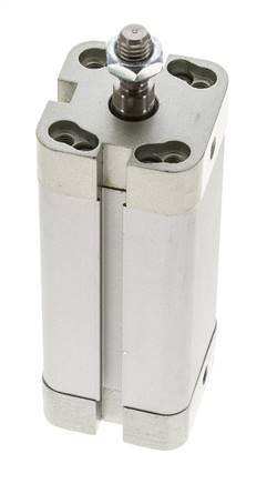 ISO 21287 Vérin Compact à Double Effet 25-60mm - Magnétique - Tige Filetée