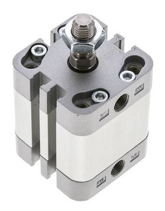 ISO 21287 Vérin Compact à Double Effet 32-15mm - Magnétique - Tige Filetée