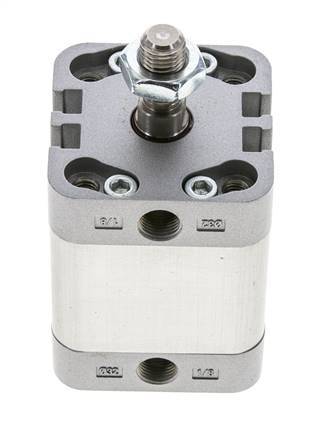 ISO 21287 Vérin Compact à Double Effet 32-20mm - Magnétique - Tige Filetée