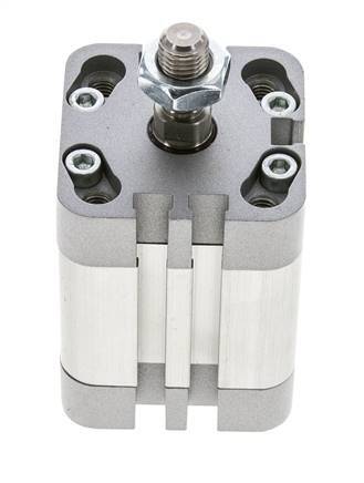 ISO 21287 Vérin Compact à Double Effet 32-20mm - Magnétique - Tige Filetée