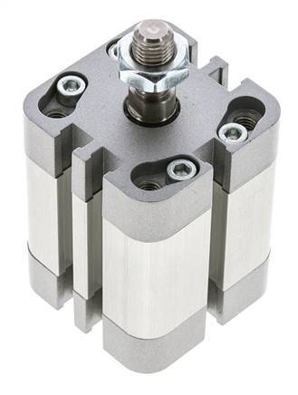 ISO 21287 Vérin Compact à Double Effet 32-20mm - Magnétique - Tige Filetée
