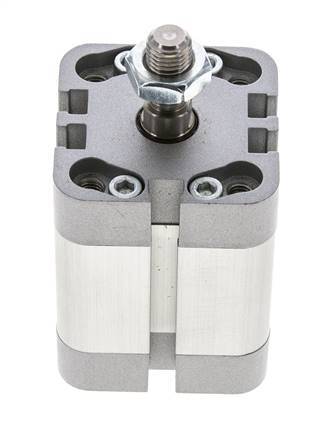 ISO 21287 Vérin Compact à Double Effet 32-20mm - Magnétique - Tige Filetée