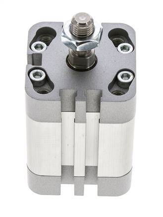 ISO 21287 Vérin Compact à Double Effet 32-20mm - Magnétique - Tige Filetée