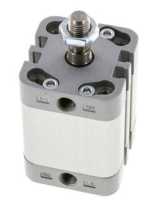 ISO 21287 Vérin Compact à Double Effet 32-25mm - Magnétique - Tige Filetée