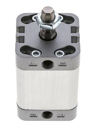 ISO 21287 Vérin Compact à Double Effet 32-30mm - Magnétique - Tige Filetée