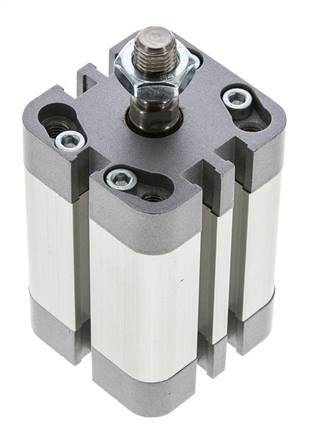 ISO 21287 Vérin Compact à Double Effet 32-30mm - Magnétique - Tige Filetée
