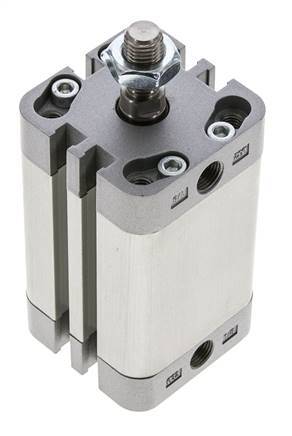 ISO 21287 Vérin Compact à Double Effet 32-40mm - Magnétique - Tige Filetée