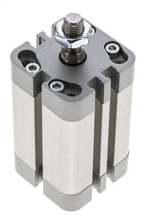 ISO 21287 Vérin Compact à Double Effet 32-40mm - Magnétique - Tige Filetée