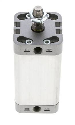 ISO 21287 Vérin Compact à Double Effet 32-60mm - Magnétique - Tige Filetée