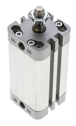 ISO 21287 Vérin Compact à Double Effet 32-60mm - Magnétique - Tige Filetée