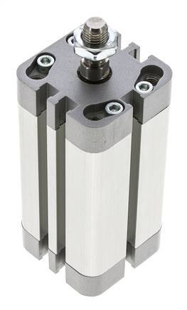 ISO 21287 Vérin Compact à Double Effet 32-60mm - Magnétique - Tige Filetée