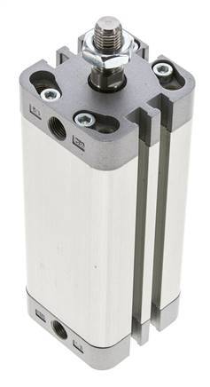 ISO 21287 Vérin Compact à Double Effet 32-80mm - Magnétique - Tige Filetée