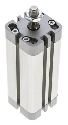 ISO 21287 Vérin Compact à Double Effet 32-80mm - Magnétique - Tige Filetée