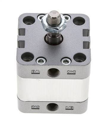 ISO 21287 Vérin Compact à Double Effet 40-10mm - Magnétique - Tige Filetée