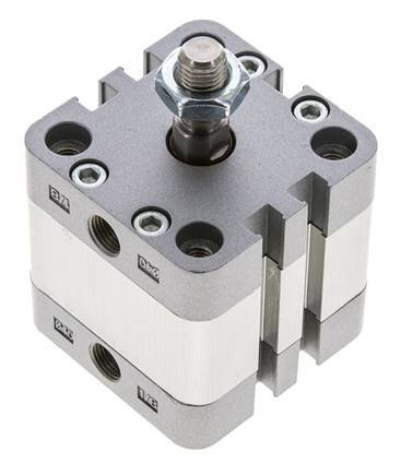 ISO 21287 Compact Double Acting Cylinder 40-10mm - Magnetic - Male Rod