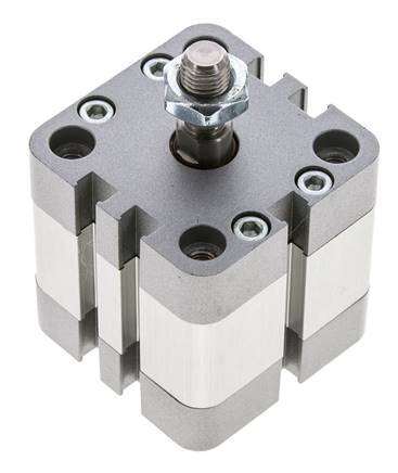 ISO 21287 Vérin Compact à Double Effet 40-10mm - Magnétique - Tige Filetée