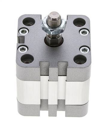 ISO 21287 Vérin Compact à Double Effet 40-10mm - Magnétique - Tige Filetée