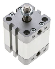 ISO 21287 Vérin Compact à Double Effet 40-20mm - Magnétique - Tige Filetée