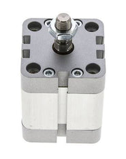 ISO 21287 Vérin Compact à Double Effet 40-20mm - Magnétique - Tige Filetée