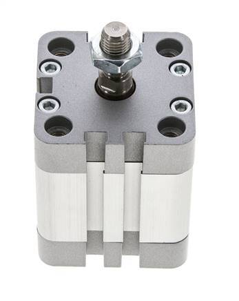 ISO 21287 Vérin Compact à Double Effet 40-20mm - Magnétique - Tige Filetée