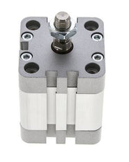ISO 21287 Vérin Compact à Double Effet 40-20mm - Magnétique - Tige Filetée