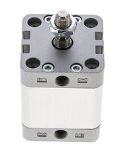 ISO 21287 Vérin Compact à Double Effet 40-25mm - Magnétique - Tige Filetée