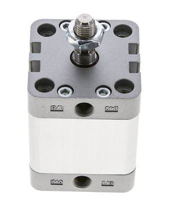 ISO 21287 Compact Double Acting Cylinder 40-25mm - Magnetic - Male Rod