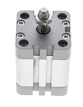 ISO 21287 Vérin Compact à Double Effet 40-25mm - Magnétique - Tige Filetée