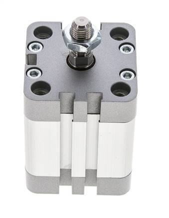 ISO 21287 Vérin Compact à Double Effet 40-25mm - Magnétique - Tige Filetée