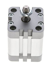 ISO 21287 Vérin Compact à Double Effet 40-25mm - Magnétique - Tige Filetée