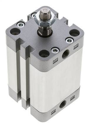 ISO 21287 Vérin Compact à Double Effet 40-40mm - Magnétique - Tige Filetée