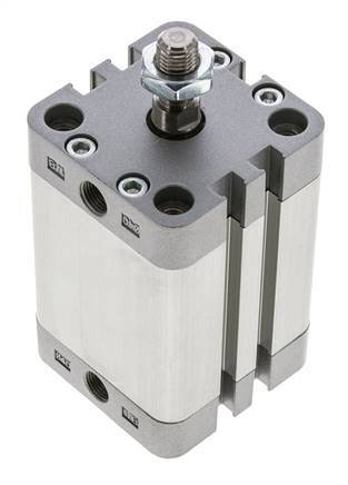 ISO 21287 Vérin Compact à Double Effet 40-40mm - Magnétique - Tige Filetée